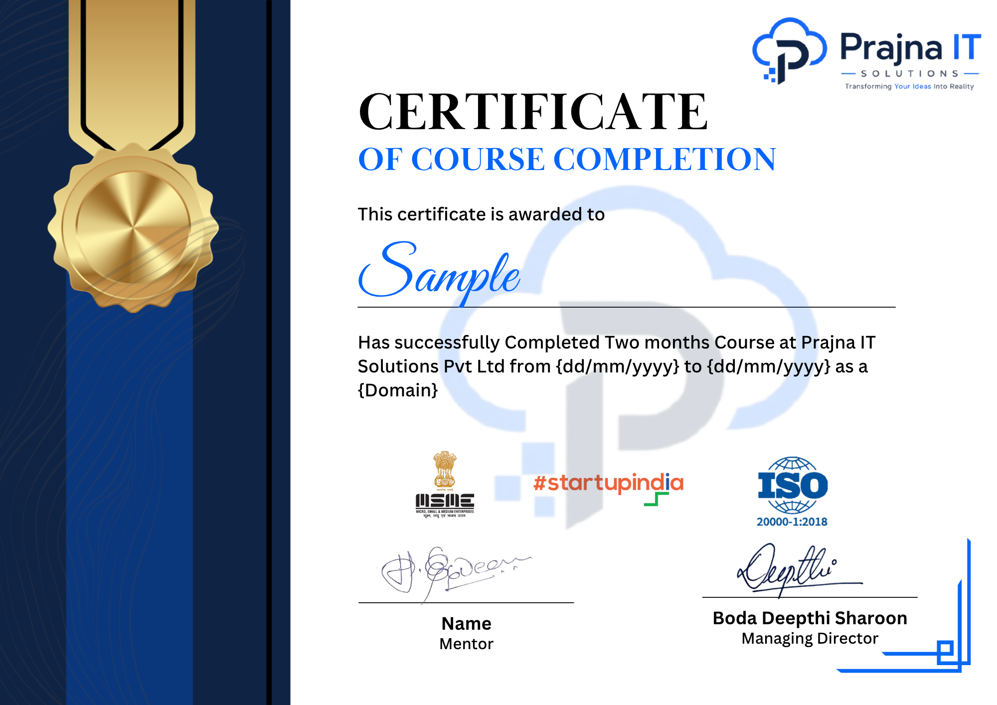 Course Completion Certificate